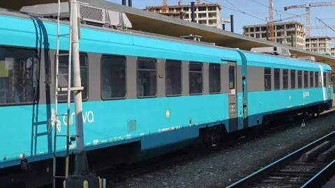 Prague, Czech Republic - July 22, 2026: Cinematic 4K video of a passenger train 库存影片 340264545