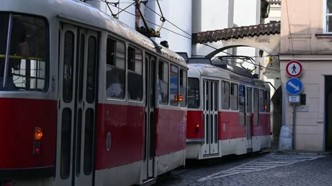 PRAGUE, CZECH REPUBLIC - JULY 3th 2025: City Center Life and Architecture Stock Footage 329530058
