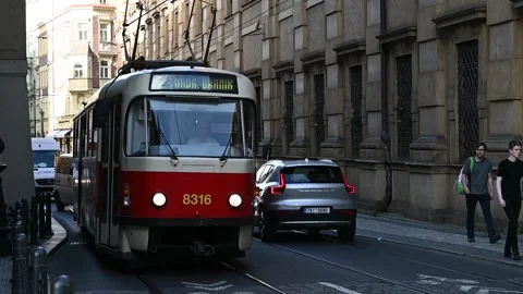 PRAGUE, CZECH REPUBLIC - JULY 3th 2025: City Center Life and Architecture Stock Footage 329530215