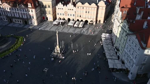 PRAGUE, CZECH REPUBLIC - JULY 3th 2025: City Center Life and Architecture Stock Footage 329530360