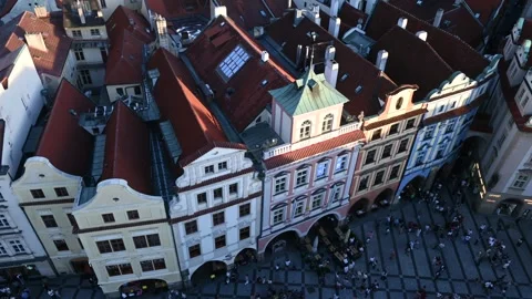PRAGUE, CZECH REPUBLIC - JULY 3th 2025: City Center Life and Architecture Stock Footage 329531185