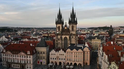 PRAGUE, CZECH REPUBLIC - JULY 3th 2025: City Center Life and Architecture Stock Footage 329531301