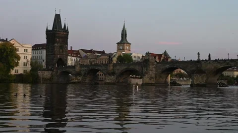 PRAGUE, CZECH REPUBLIC - JULY 3th 2025: City Center Life and Architecture Stock Footage 329531892