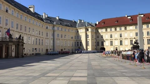 Prague, Czech Republic - June 25, 2026: Prague Castle State Ceremony 4K Stock-Footage 337646802
