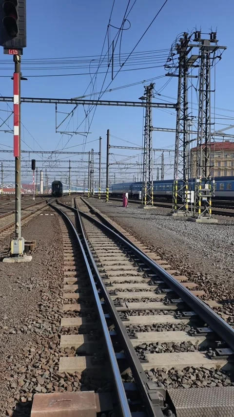 Prague, Czech Republic - March 18, 2026: Moving Train Undercarriage and Wheels Vídeo Stock 331069374