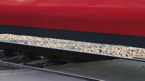 Prague, Czech Republic - March 18, 2026: Moving Train Undercarriage and Wheels 库存影片 331070053