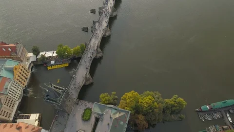 PRAGUE, CZECH REPUBLIC - MAY, 2019: Aerial pamorama drone view of the city 库存影片 112985681