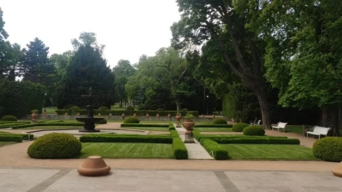 Prague, Czech republic - May 9, 2024: Queen Anne Summer Palace, Royal Garden Stock Footage 275038223