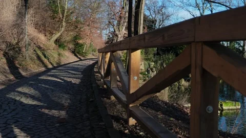 Prague, Czech Republic - October 17, 2018. Autumn paths in the Bohemian Park Stock Footage 264667652