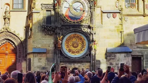 Prague, Czech Republic – September 29, 2026: Prague Astronomical Clock Footage Stock Footage 346704611