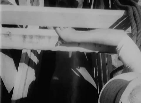 PRAGUE, CZECHOSLOVAKIA - 1945: Loading gangways - Crews tend cargo gear Stock Footage 344509109
