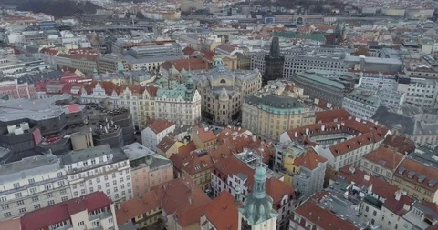 Prague day time Clock Tower Stock Footage 121010049