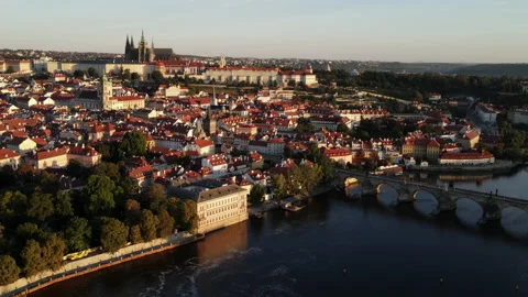 Prague during sunrise Stock Footage 207747703