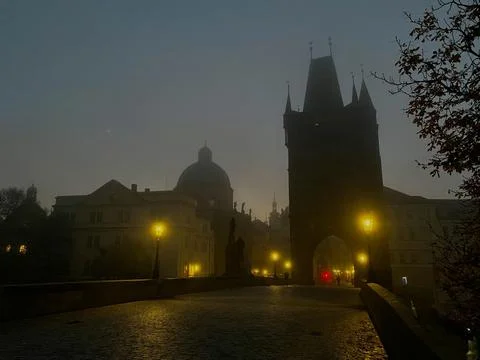 Prague fog Stock Photos