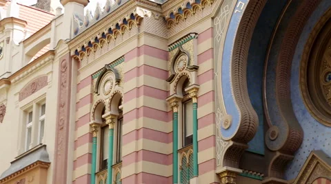 Prague Jerusalem Synagogue 2 Stock Footage 53584443