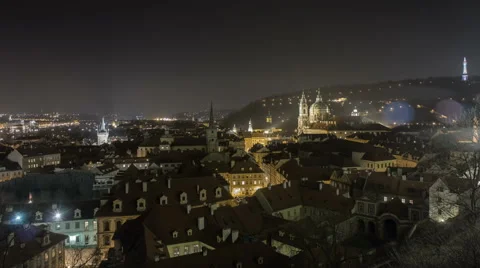 Prague, Mala Strana, timelapse Stock Footage 64003142
