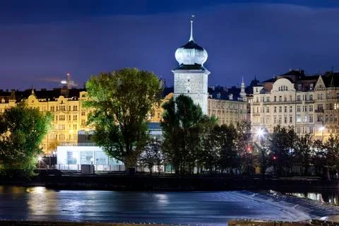 Prague manes tower Stock Photos