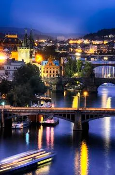 Prague at night Foto stock