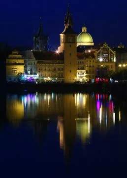 Prague at night Stock Photos