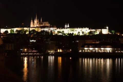Prague in the night Stock Photos