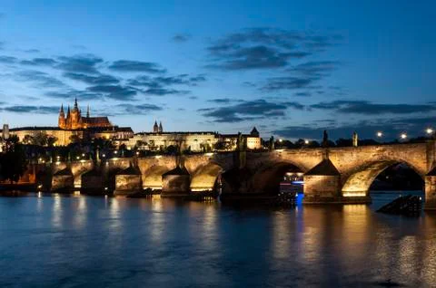 Prague at night. Stock Photos