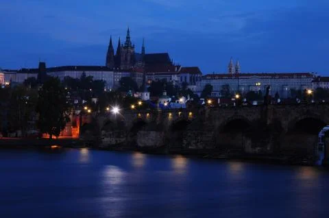 Prague at night. Stock Photos