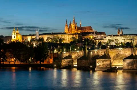 Prague at night. Stock Photos