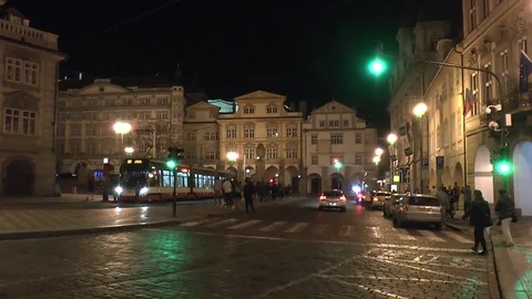 Prague. Night view. Stock Footage 101139231
