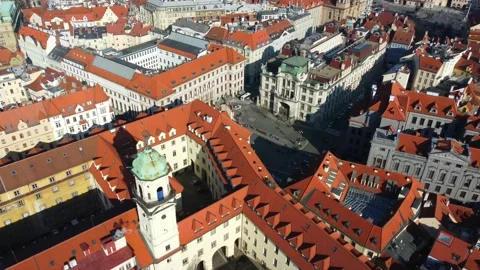 Prague Old Town Architecture, Czech Republic Drone Footage 2023 Stock Footage 233853554