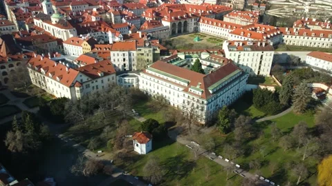 Prague Old Town Architecture, Czech Republic Drone Footage 2023 Stock Footage 233854032
