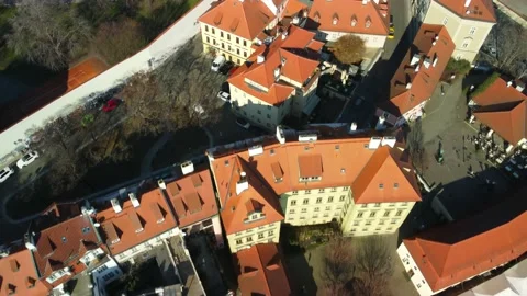 Prague Old Town Architecture, Czech Republic Drone Footage 2023 Stock Footage 233854077