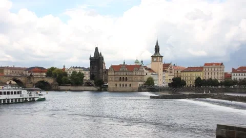 Prague Old Town Bridge Tower 스톡 동영상 140990468