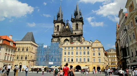 Prague Old Town Square 39 스톡 동영상 773600