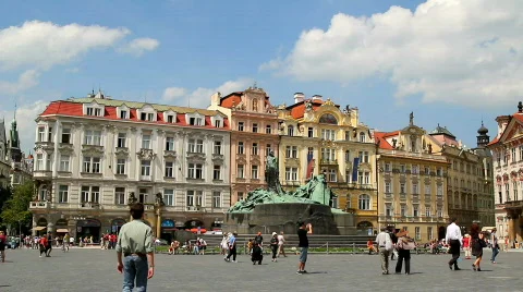 Prague Old Town Square 40 Video stock 773604