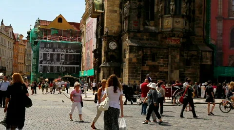 Prague Old Town Square 42 Stock Footage 773606