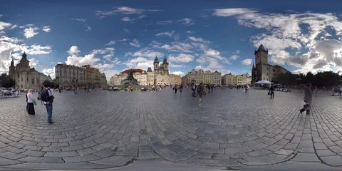 Prague Old Town Square Czech Republic 360 VR Stock Footage 94880702