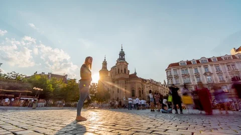 Prague Old Town Square / Time Lapse Video 4K Vidéo 95206341