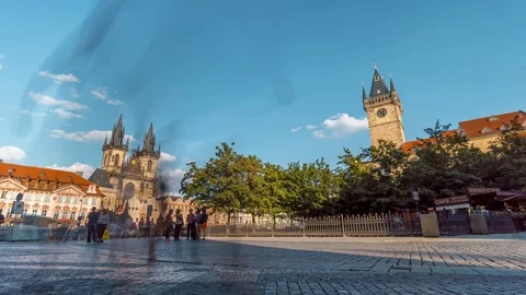 Prague Old Town Square / Time Lapse Video 4K Vidéo 95206342