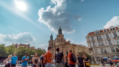Prague Old Town Square / Time Lapse Video 4K Vidéo 95212352