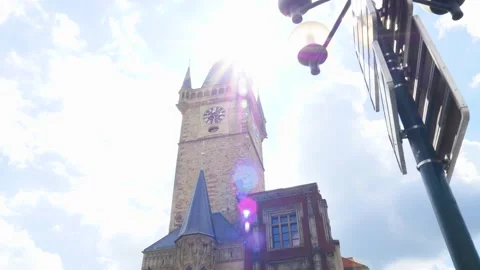 Prague Old Town Square Tower 库存影片 142136407