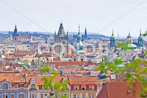 Prague, Overview from Letna Stock Photos