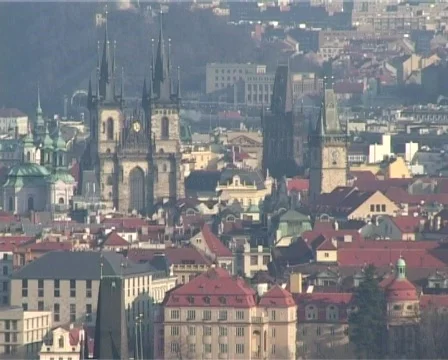 Prague panorama Stock Footage 322118