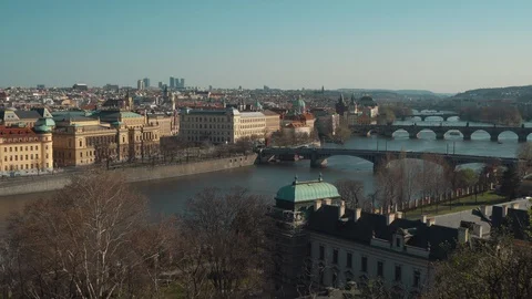 Prague panorama Stock Footage 105919045