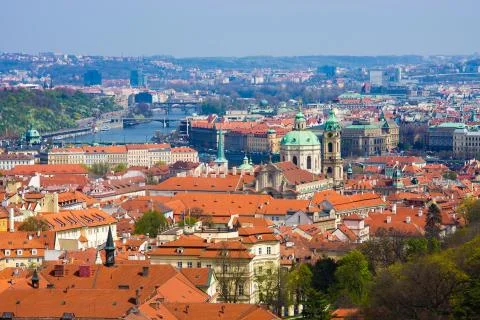 Prague panorama Stock Photos