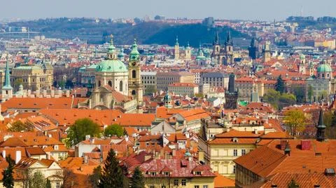 Prague panorama Stock Photos