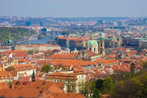 Prague panorama Stock Photos