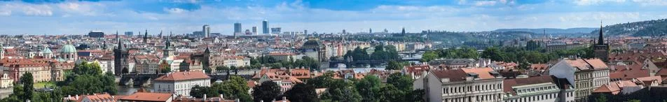 Prague Panorama Stock Photos