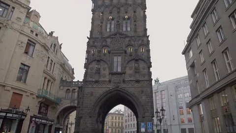 Prague Powder Tower Stock Footage 69235719