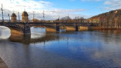 Prague river Stock Photos