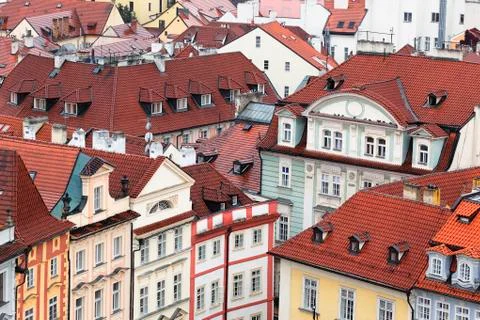Prague roofs Stock Photos